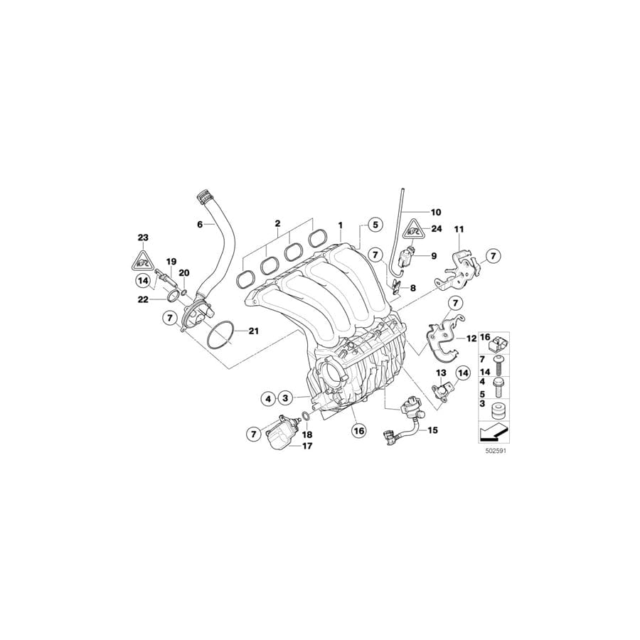 Genuine BMW 11617561389 E91 E87 E88 Intake Manifold (Inc. 116i 2.0, 118i & 318i) | ML Performance UK Car Parts