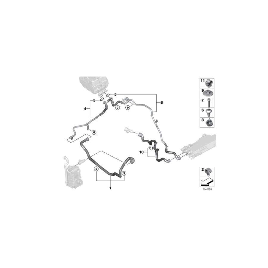 Genuine BMW 17128654301 G01 Line For Fuel Return, Power Electronics (Inc. X3 30eX) | ML Performance UK Car Parts