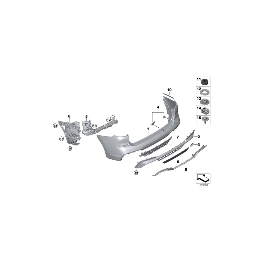 Genuine BMW 51128082217 Kit, Mount For Pdc/Pma Sensor, Rear (Inc. X3 M) | ML Performance UK