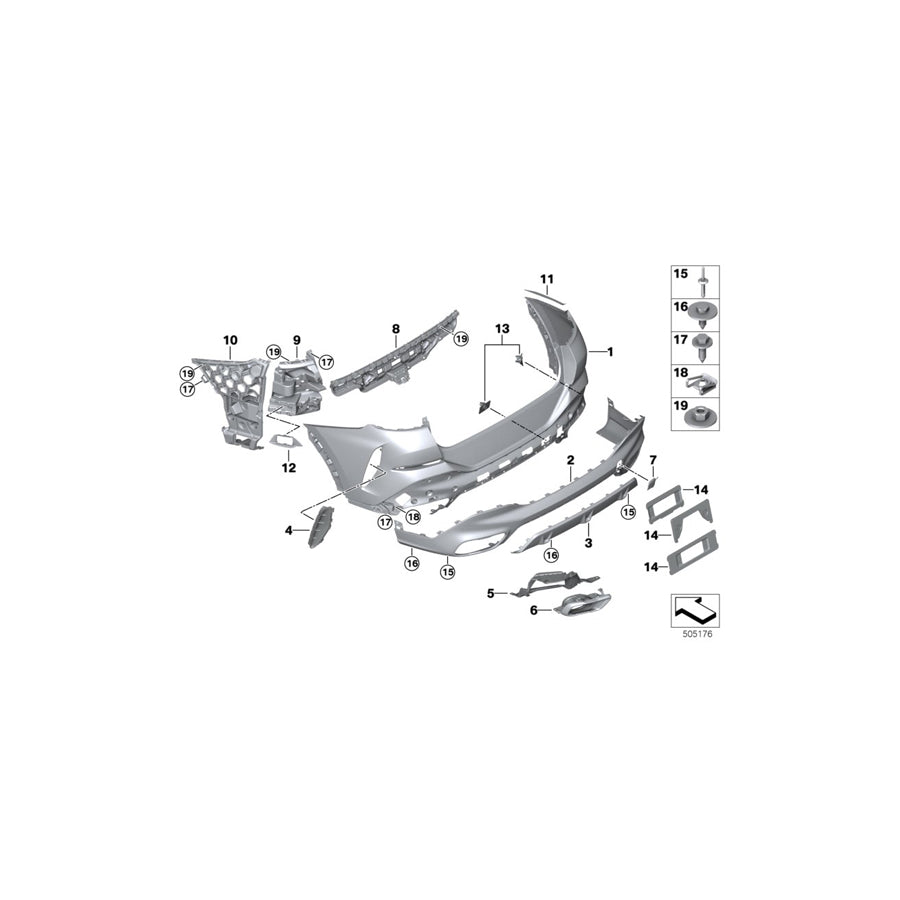 Genuine BMW 51128080948 G06 Trim Panel, Bumper, Rear, Bottom DARK SHADOW MSP (Inc. X6 M50iX, X6 30iX & X6 40iX) | ML Performance UK