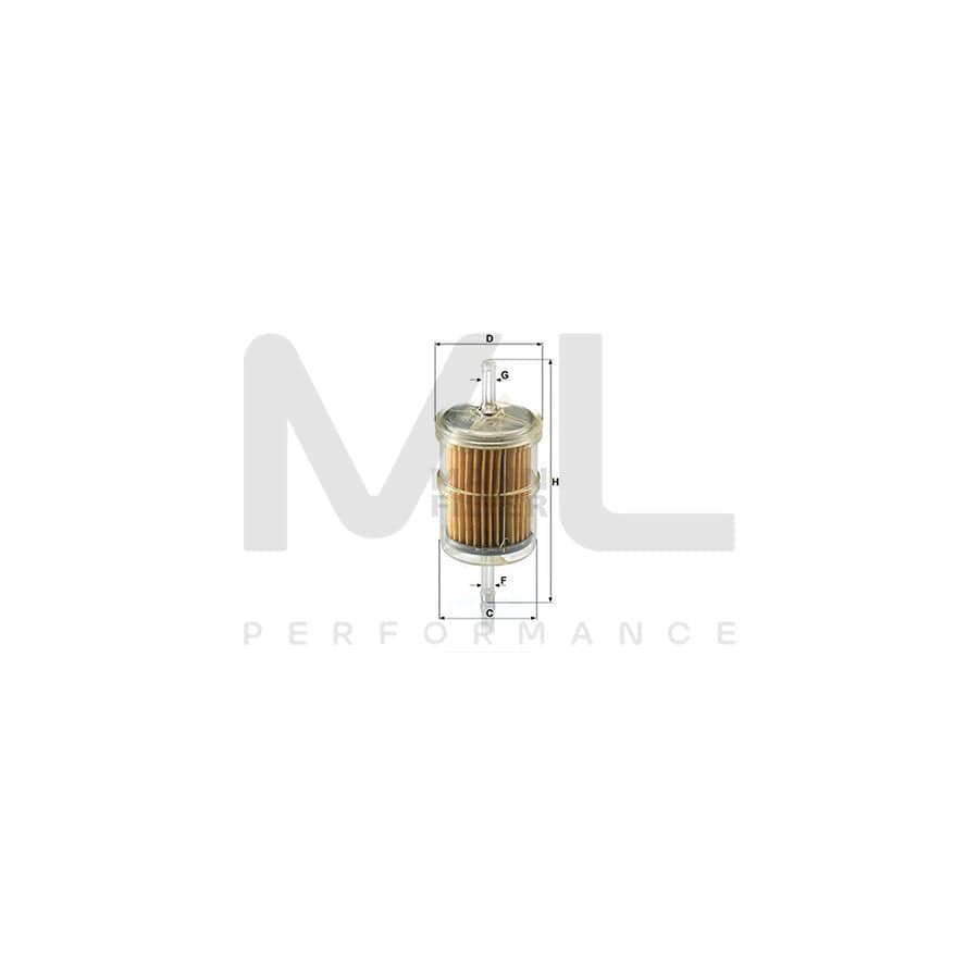 MANN-FILTER WK 43/12 (10) Fuel filter In-Line Filter | ML Performance Car Parts