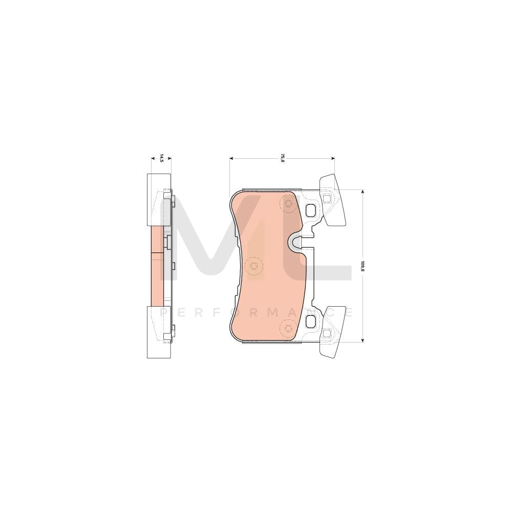 TRW Gdb1856 Brake Pad Set Prepared For Wear Indicator | ML Performance Car Parts