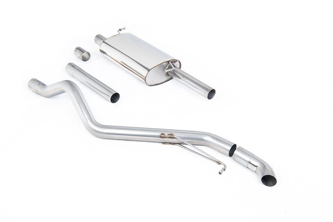 MillTek SSXVW479 Volkswagen Transporter \ Caravelle Resonated (Road+) Cat-Back Exhaust with Discreet Outlet