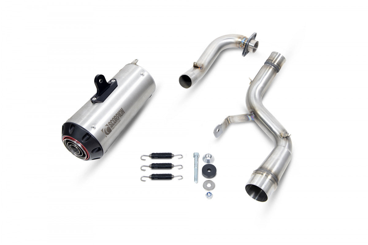 Scorpion PHA192SYSSEO Honda MSX 125 Red Power Full System - Brushed Stainless Steel Sleeve | ML Performance UK UK