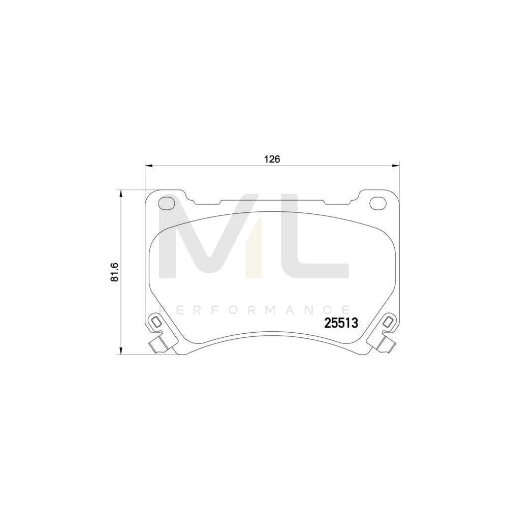 Brembo P 30 052 Brake Pad Set With Acoustic Wear Warning | ML Performance Car Parts