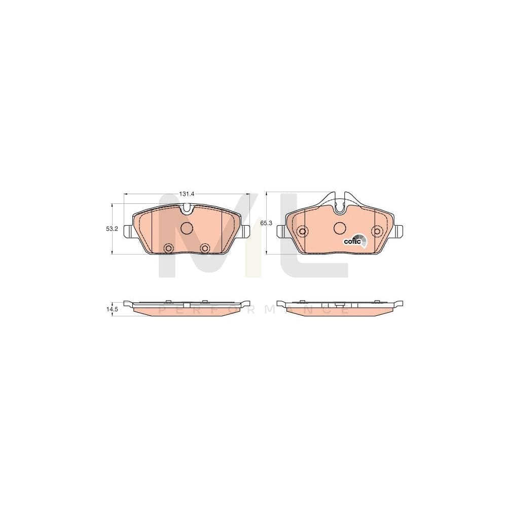 TRW Cotec Gdb2038 Brake Pad Set For Bmw I3 (I01) Prepared For Wear Indicator | ML Performance Car Parts