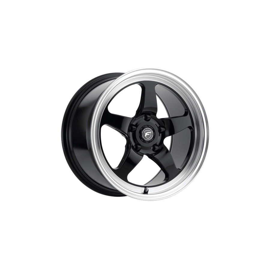 Forgestar F091B0063P50 15x10 D5 Drag Standard 5x120.65 ET50 BS7.5 Gloss Black Machined Drag Racing Wheel