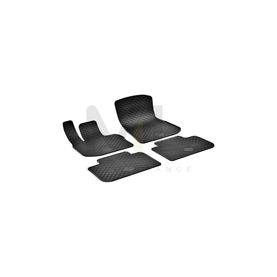 WALSER RubberLine 50871 Floor mat set Elastomer, Front and Rear, Quantity: 4, Black | ML Performance Car Parts