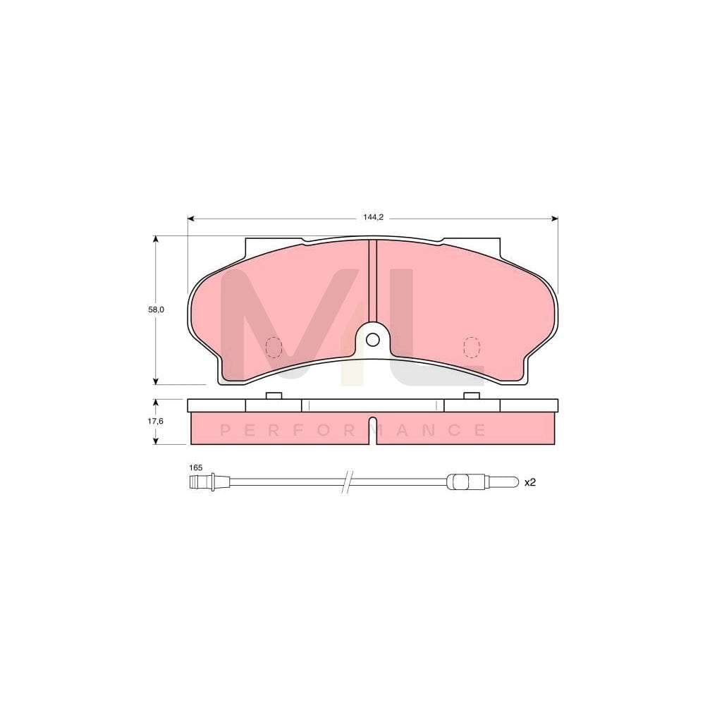 TRW Gdb397 Brake Pad Set For Peugeot J9 Incl. Wear Warning Contact | ML Performance Car Parts