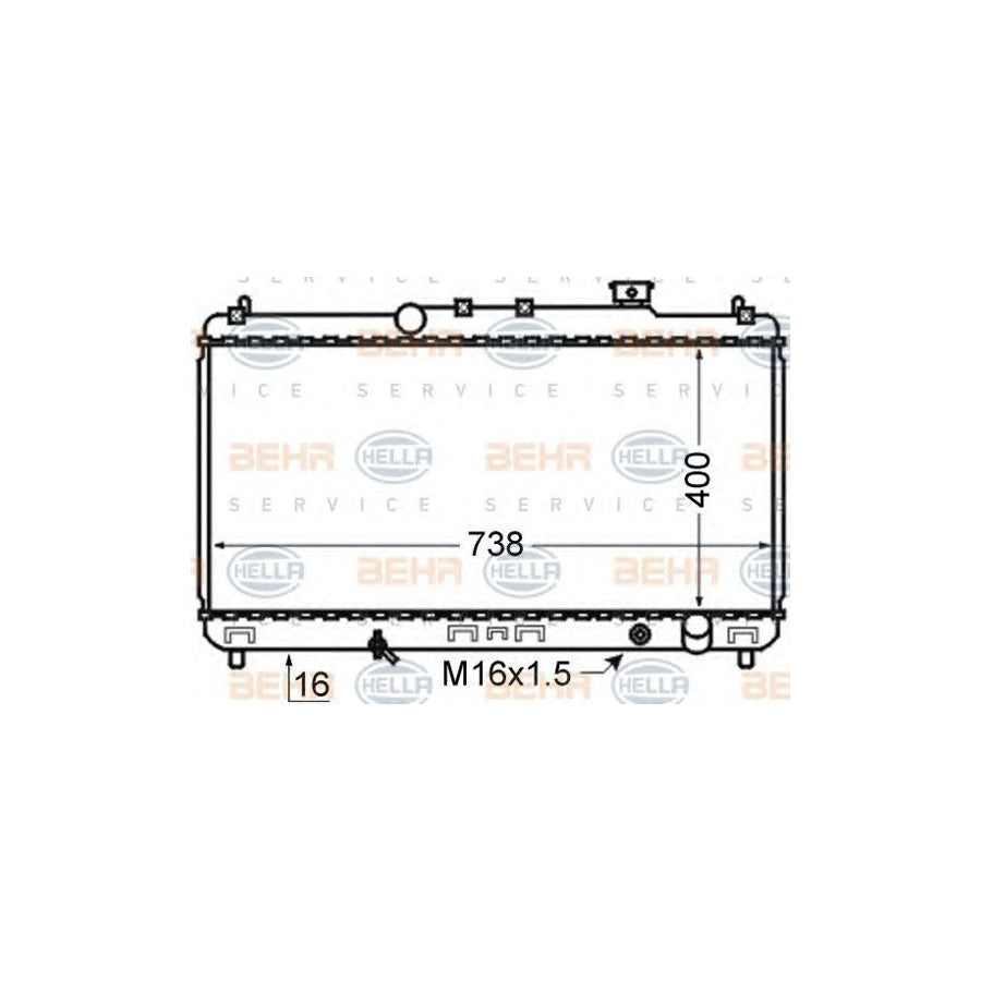 Hella 8MK 376 726-671 Engine Radiator