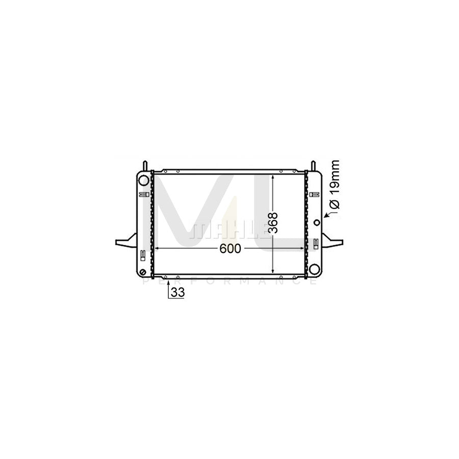 MAHLE ORIGINAL CR 376 000S Engine radiator for FORD SIERRA Mechanically jointed cooling fins | ML Performance Car Parts