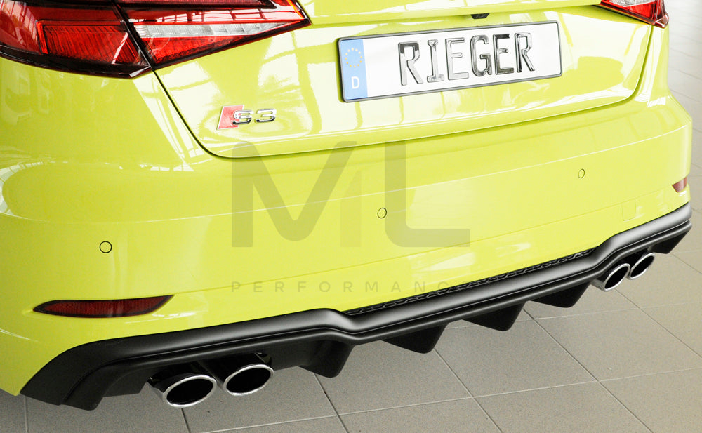 Rieger 00056821 Audi 8V S3 Rear Diffuser 7 | ML Performance UK Car Parts