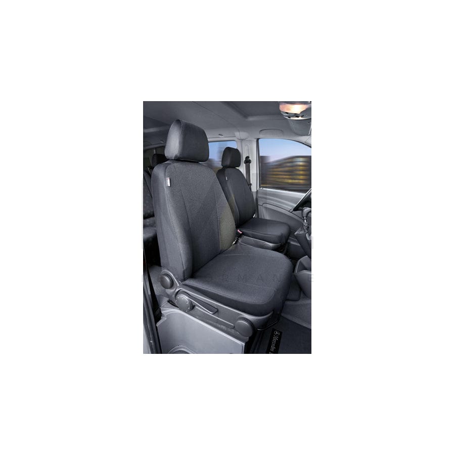 WALSER 10509 Car seat cover Grey, Polyester, Front | ML Performance Car Parts