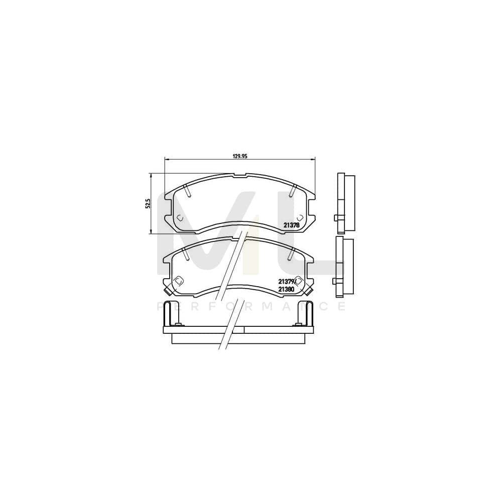 Brembo P 24 024 Brake Pad Set With Acoustic Wear Warning | ML Performance Car Parts