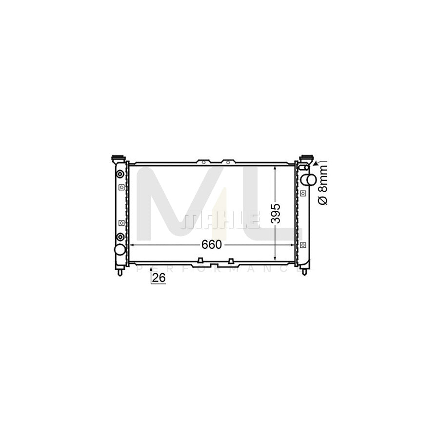 MAHLE ORIGINAL CR 136 000S Engine radiator for MAZDA Xedos 9 (TA) Brazed cooling fins, Automatic Transmission | ML Performance Car Parts