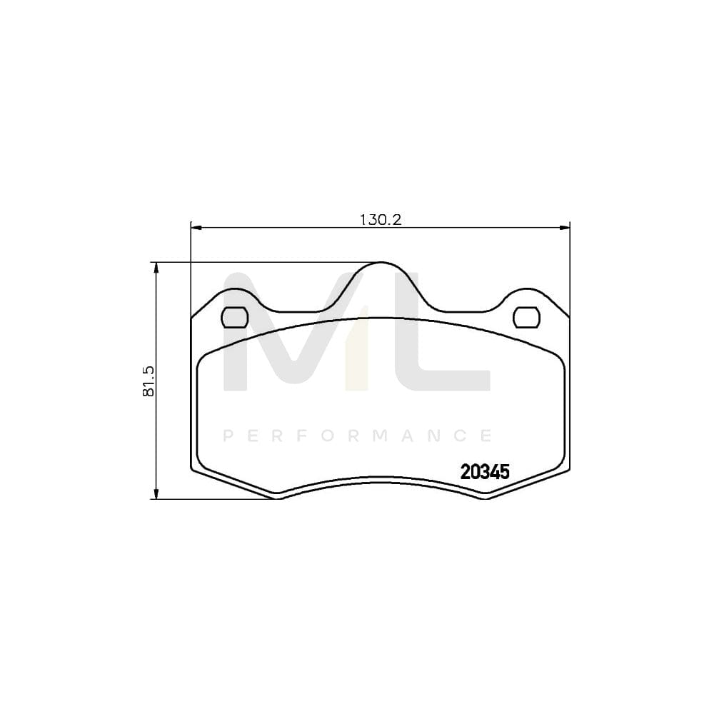 Hella 8DB 355 014-251 Brake Pad Set Not Prepared For Wear Indicator | ML Performance Car Parts