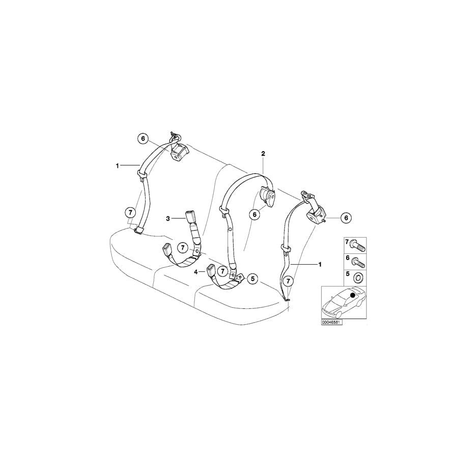 Genuine BMW 72117000405 E46 Support (Inc. 316i, 318i & 325xi) | ML Performance UK Car Parts