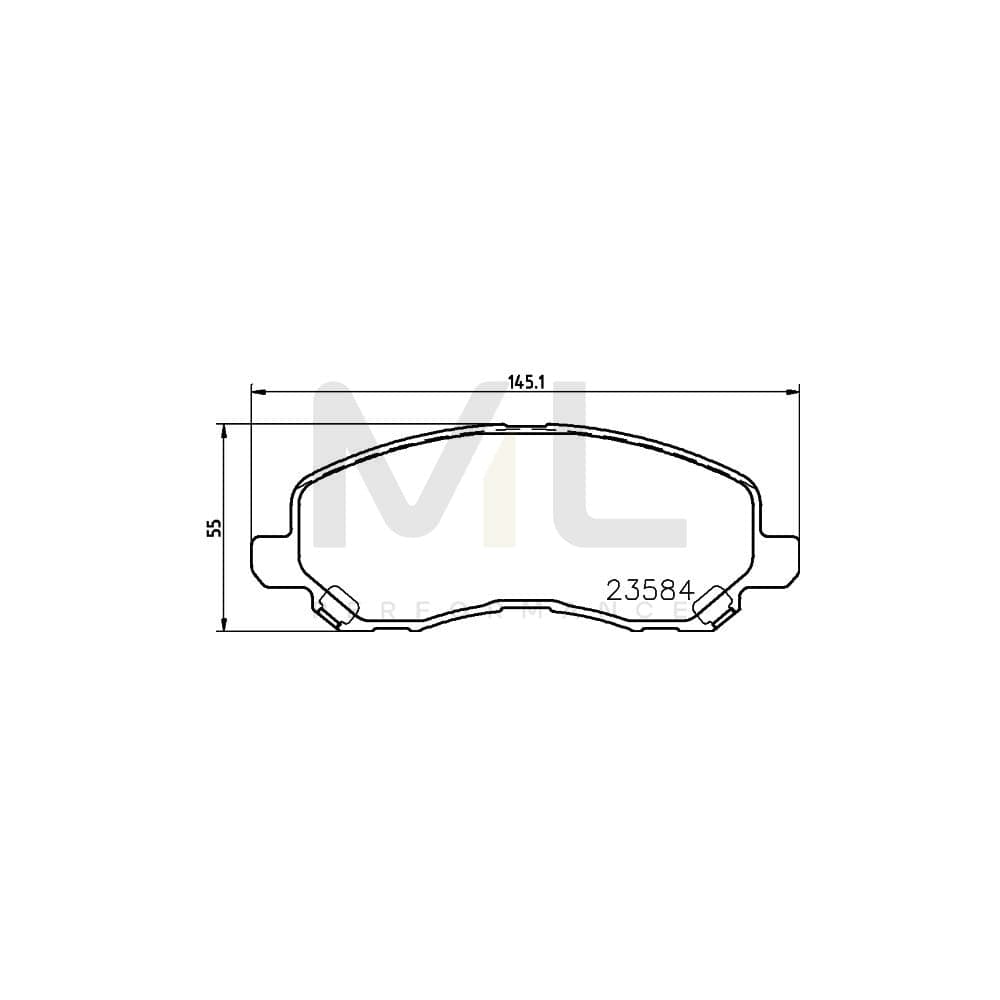 Hella 8DB 355 014-131 Brake Pad Set With Acoustic Wear Warning | ML Performance Car Parts