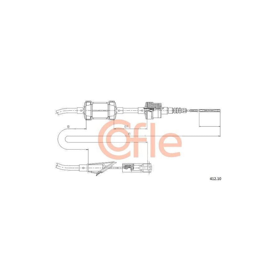 Cofle 92.412.10 Clutch Cable For Fiat Punto