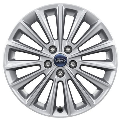 GENUINE FORD 2238239 x4 SET OF 4 FOCUS ST - FOCUS - C-MAX ALLOY WHEEL 17" 15-SPOKE DESIGN, SILVER, 2014 - 2021 | ML Performance UK