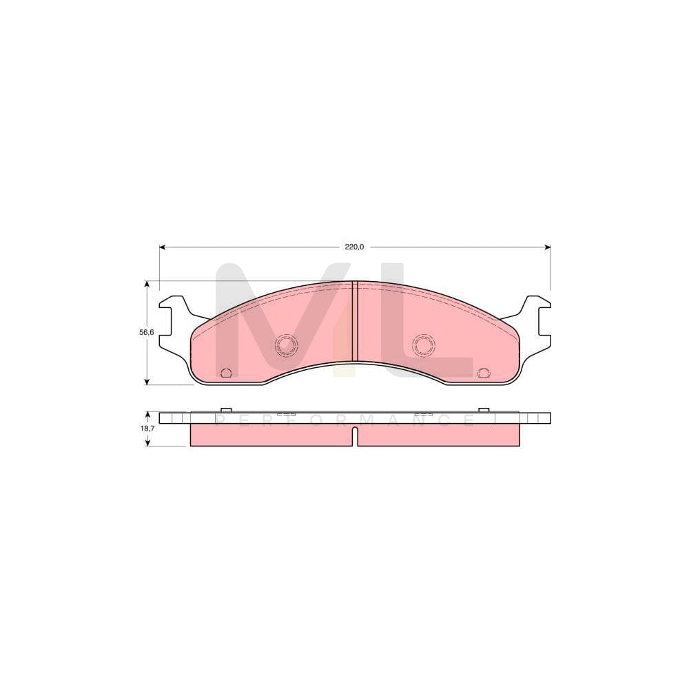 TRW Gdb4067 Brake Pad Set Not Prepared For Wear Indicator | ML Performance Car Parts