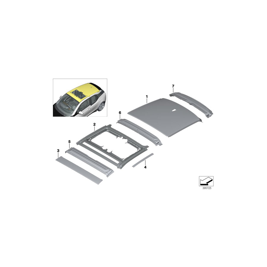 Genuine BMW 51137412389 I01 I01 Roof Cover (Inc. i3 120Ah Rex, i3 60Ah & i3 94Ah Rex) | ML Performance UK