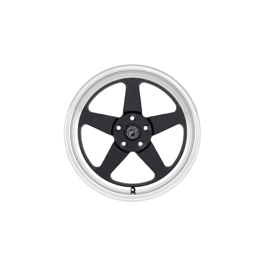 Forgestar F0918C071N37 18x5 D5 Drag Standard 5x115 ET-37 BS1.5 Gloss Black Machined Drag Racing Wheel