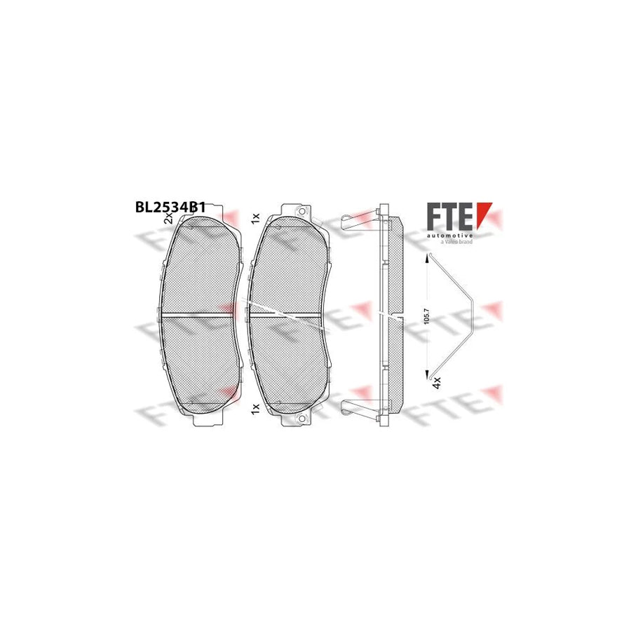 Fte BL2534B1 Brake Pad Set For Honda Cr-V V (Rw, Rt) | ML Performance UK Car Parts