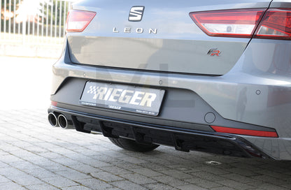 Rieger 00088103 SEAT 5F Leon FR Rear Diffuser 7 | ML Performance UK Car Parts