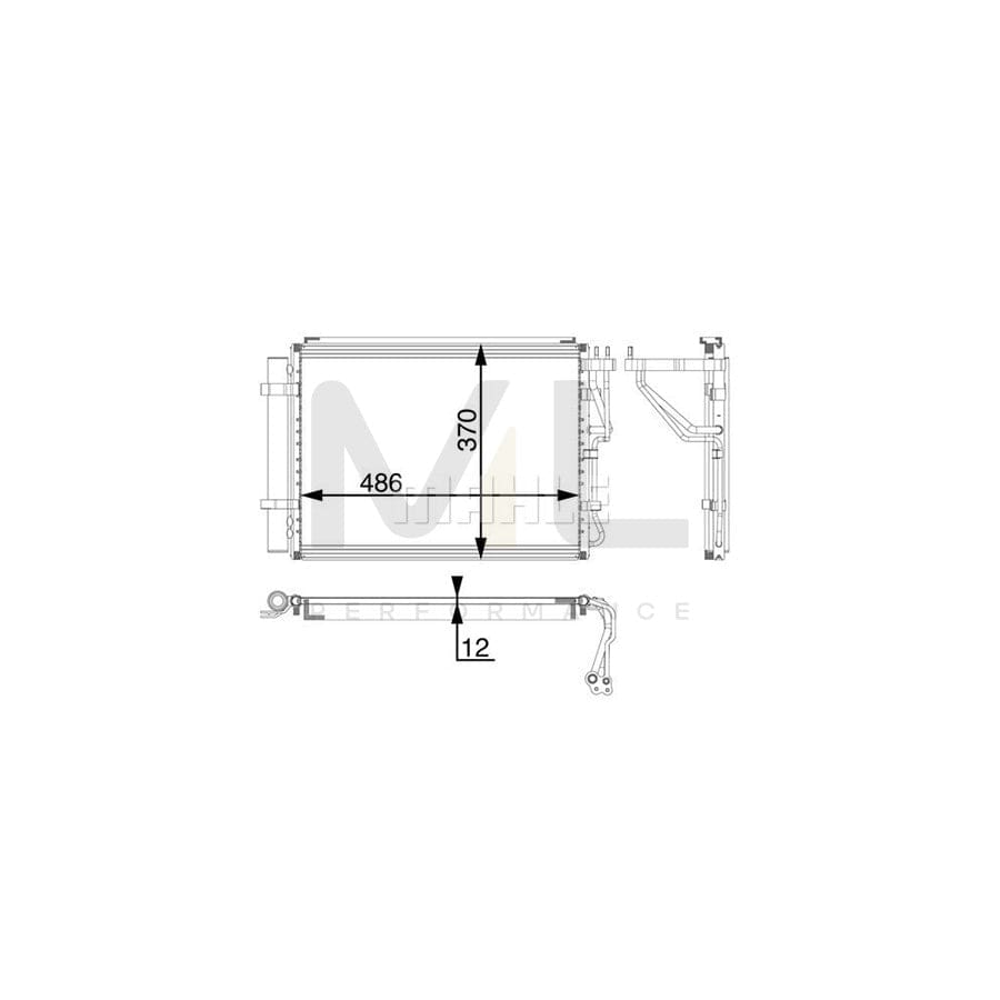 MAHLE ORIGINAL AC 59 000P Air conditioning condenser with dryer | ML Performance Car Parts