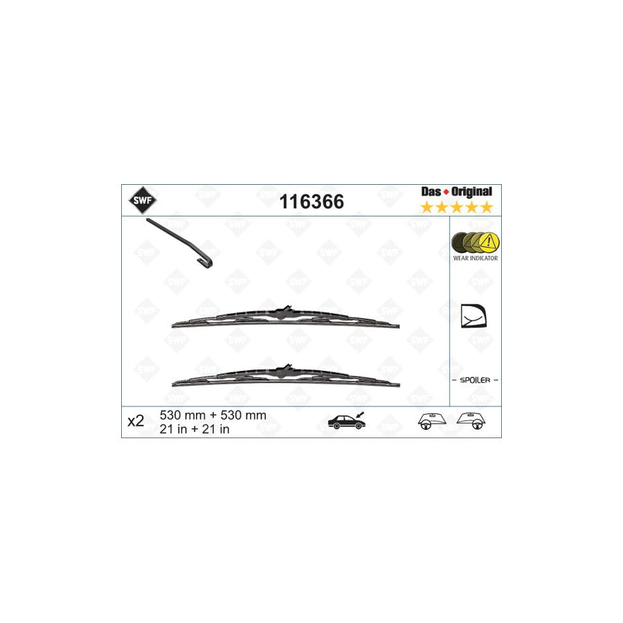 Swf Original Spoiler 116366 Wiper Blade | ML Performance UK Car Parts