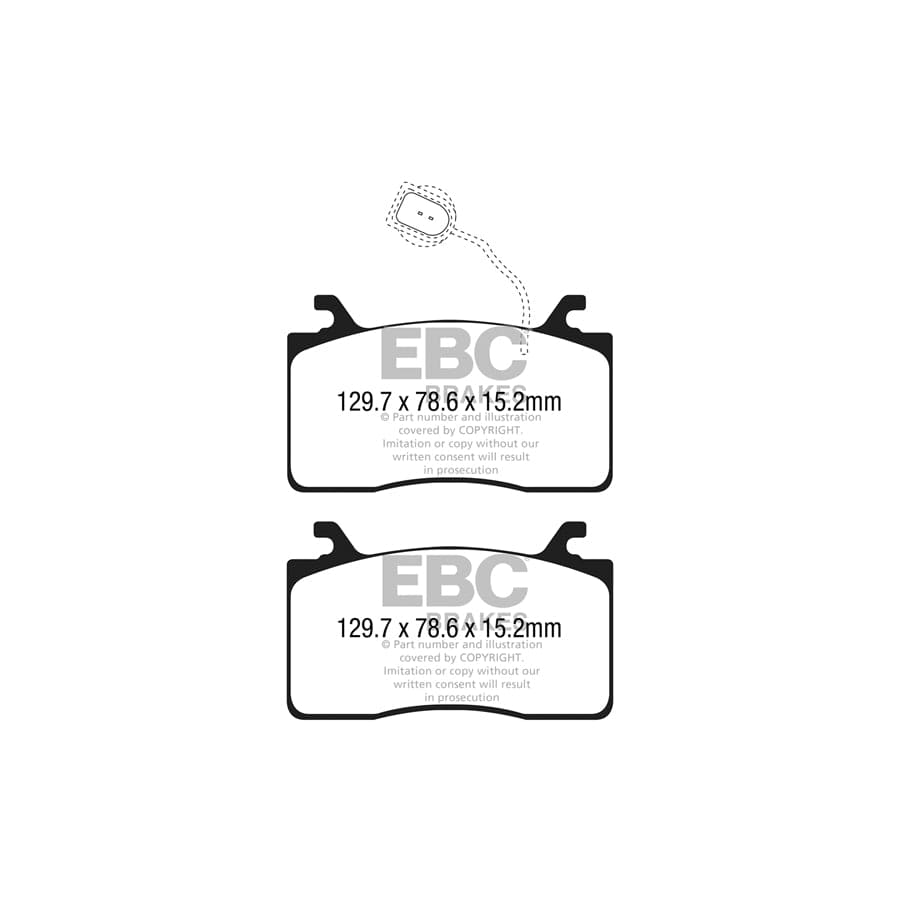 EBC PD03KF1548 Alfa Romeo Yellowstuff Front Brake Pad & Plain Disc Kit - ATE Caliper (Inc. Giulia & Stelvio) 2 | ML Performance UK Car Parts