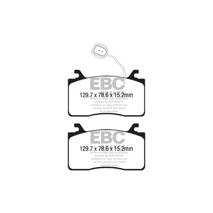 EBC PD03KF1548 Alfa Romeo Yellowstuff Front Brake Pad & Plain Disc Kit - ATE Caliper (Inc. Giulia & Stelvio) 2 | ML Performance UK Car Parts