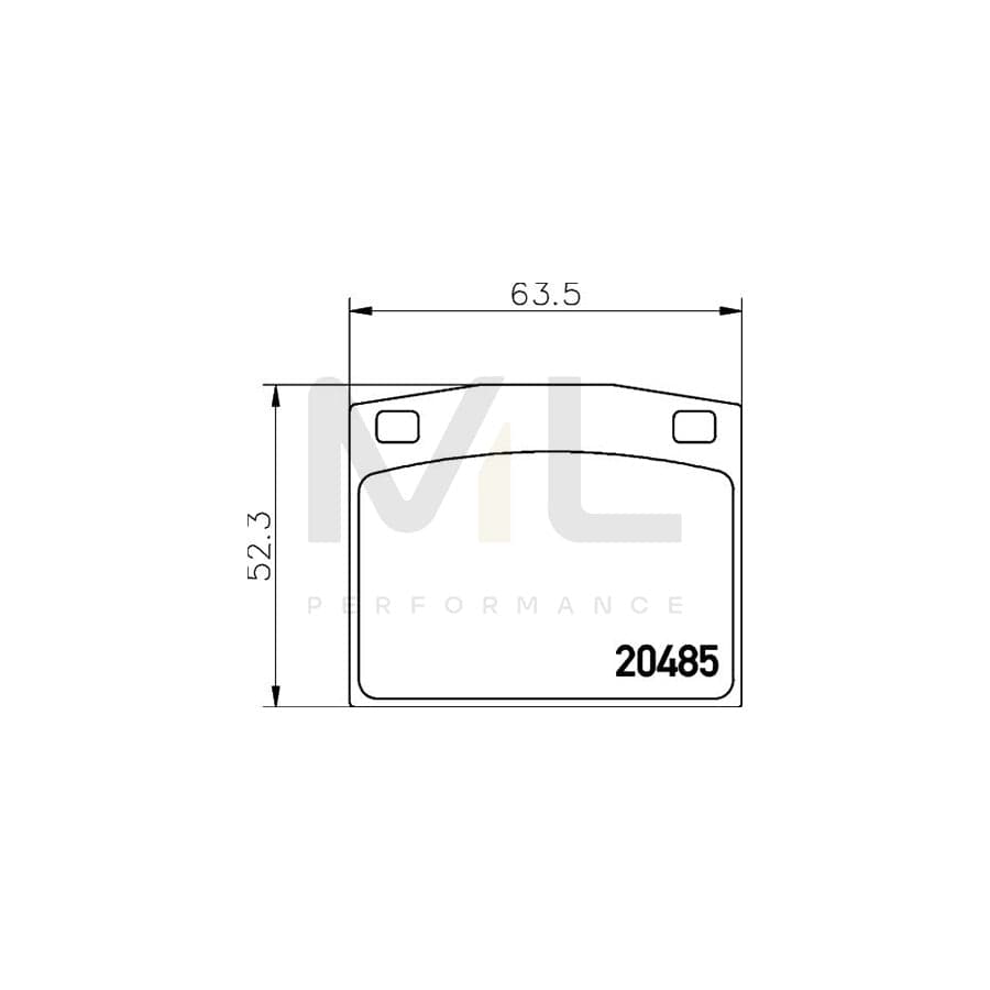 TEXTAR 2048501 Brake pad set for HONDA Civic I Hatchback (SB) not prepared for wear indicator | ML Performance Car Parts