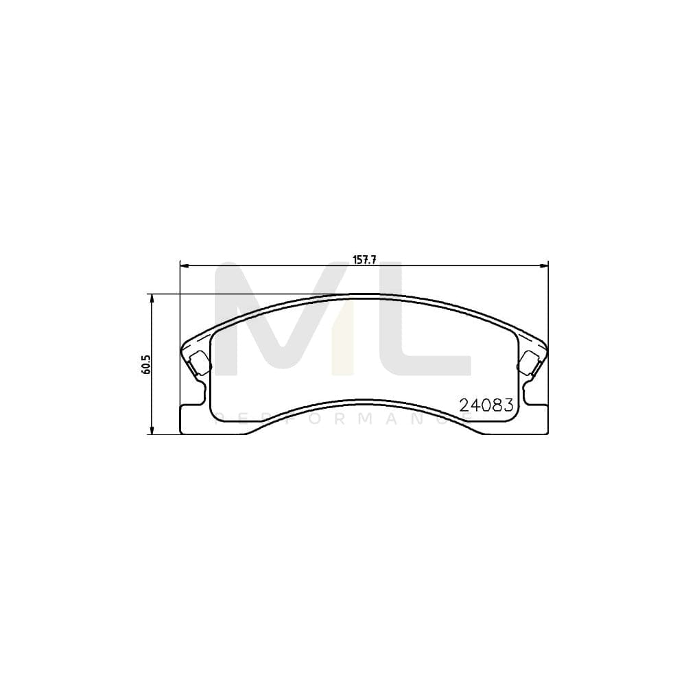 Hella 8DB 355 011-541 Brake Pad Set For Jeep Grand Cherokee Ii (Wj, Wg) With Acoustic Wear Warning | ML Performance Car Parts