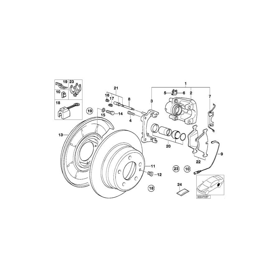 Genuine BMW 34211160399 E34 E32 Caliper Housing Left ATE (Inc. M5, M5 3.6 & 750iL) | ML Performance UK Car Parts