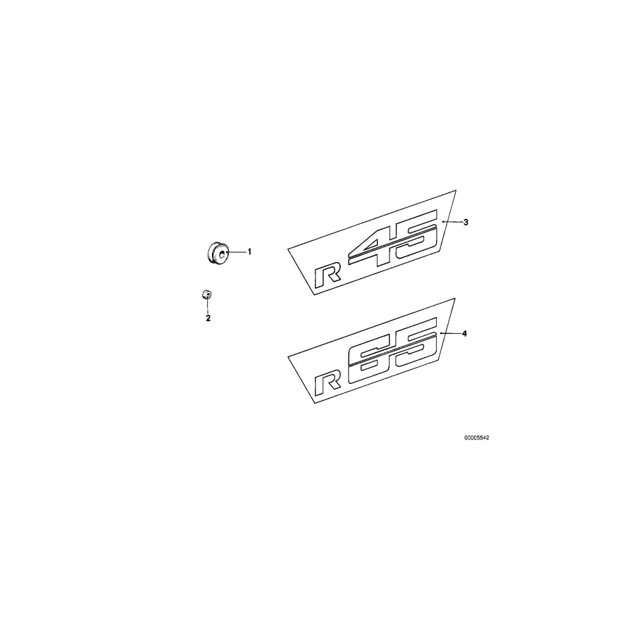 Genuine BMW 51142301025 Sticker SILBER (Inc. R65 & R65T) | ML Performance UK