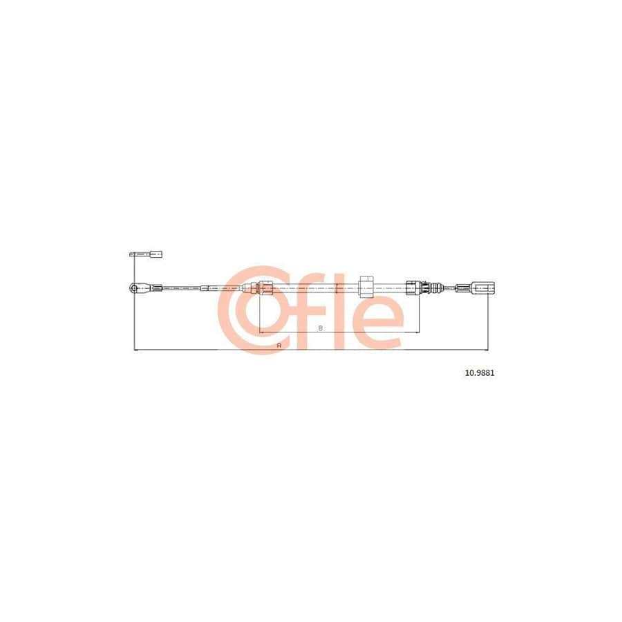 Cofle 92.10.9881 Hand Brake Cable