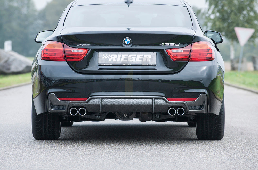 Rieger 00099269 BMW 4 Series F32 F33 F36 Rear Diffuser 3 | ML Performance UK Car Parts