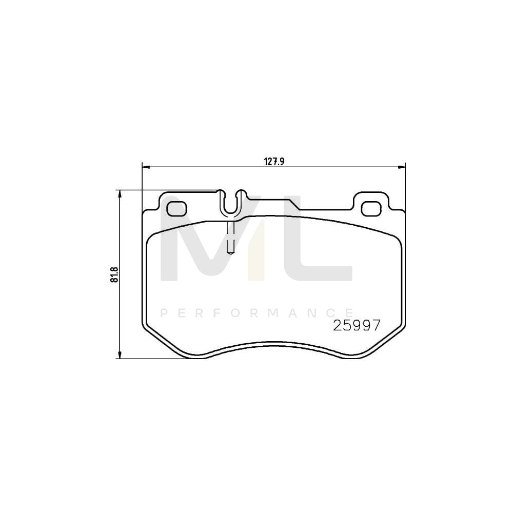 Hella 8DB 355 021-741 Brake Pad Set Suitable For Mercedes-Benz C-Class Prepared For Wear Indicator | ML Performance Car Parts