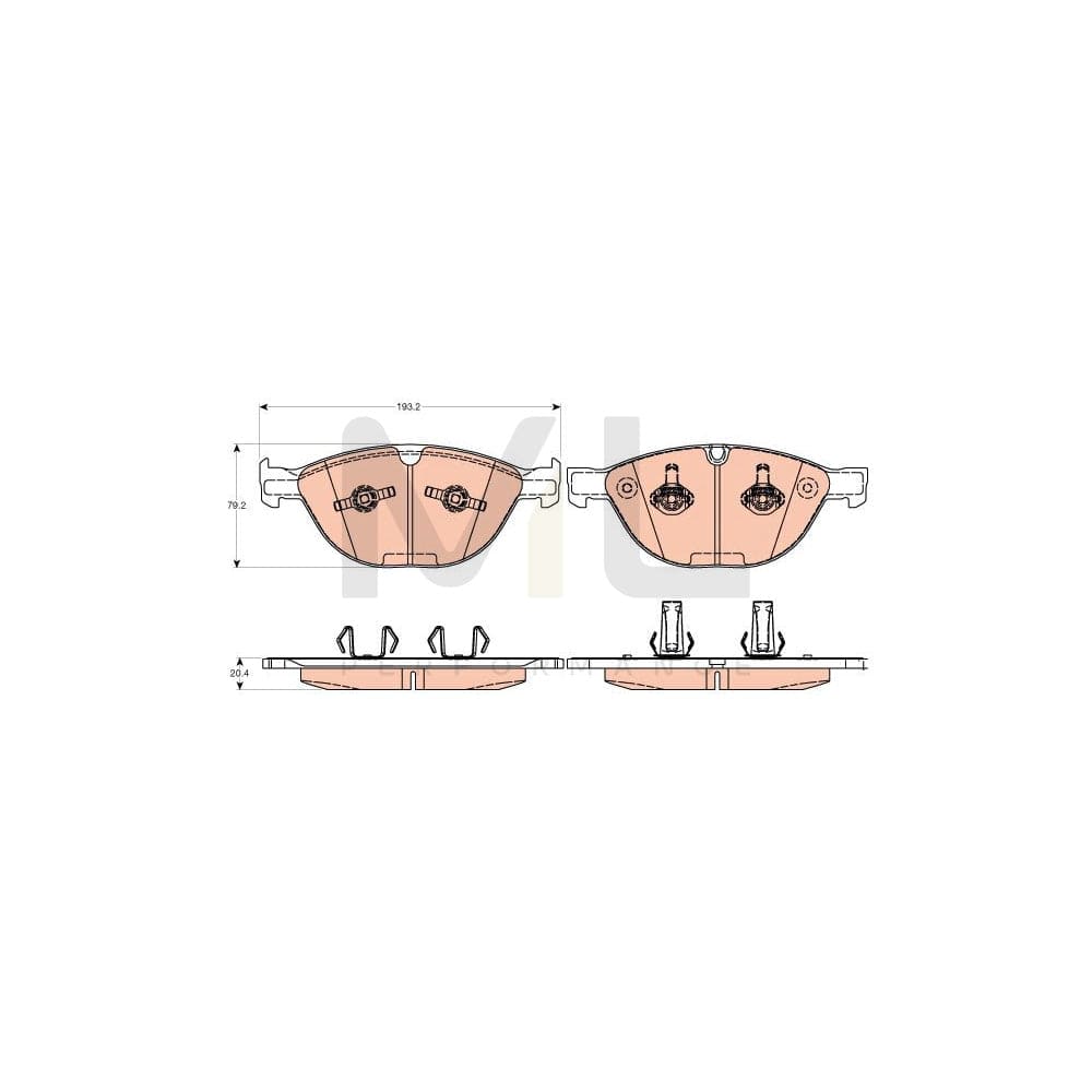 TRW Gdb2026 Brake Pad Set Prepared For Wear Indicator | ML Performance Car Parts