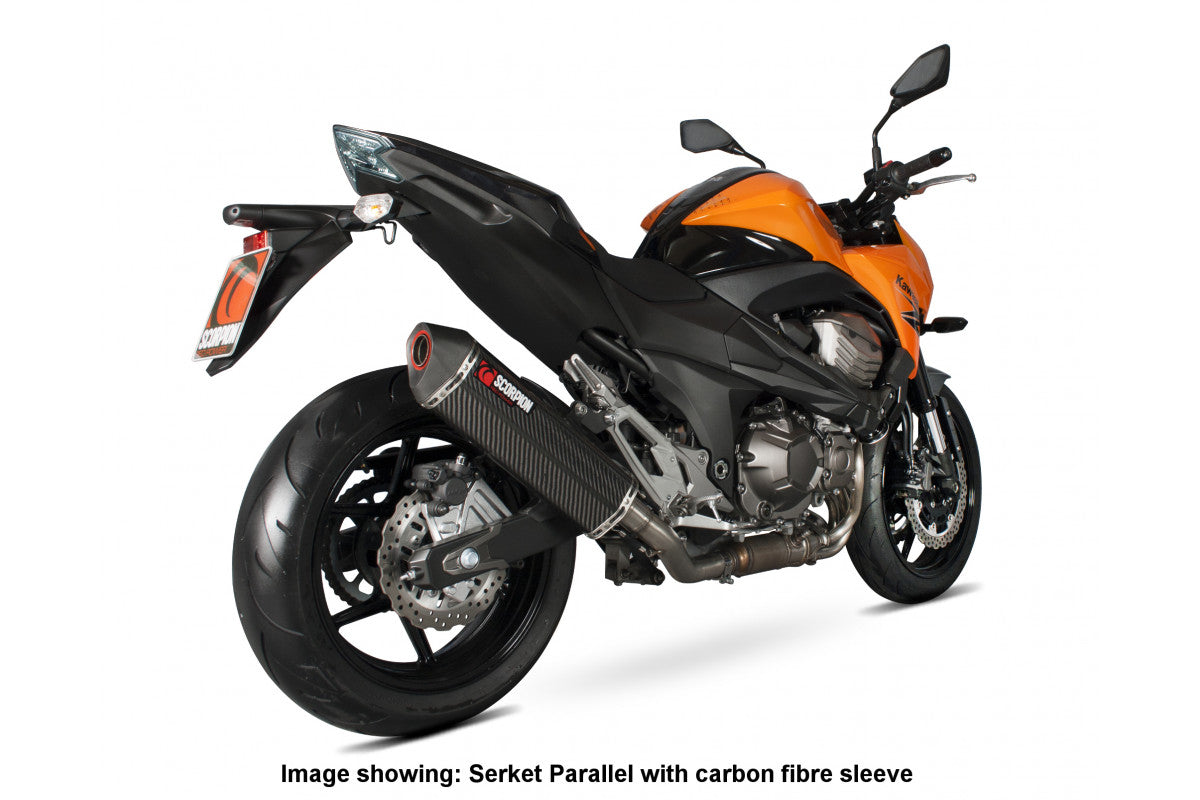 Scorpion RKA101SEO Kawasaki Z800 E Serket Parallel Slip-On - Brushed Stainless Steel Sleeve | ML Performance UK UK