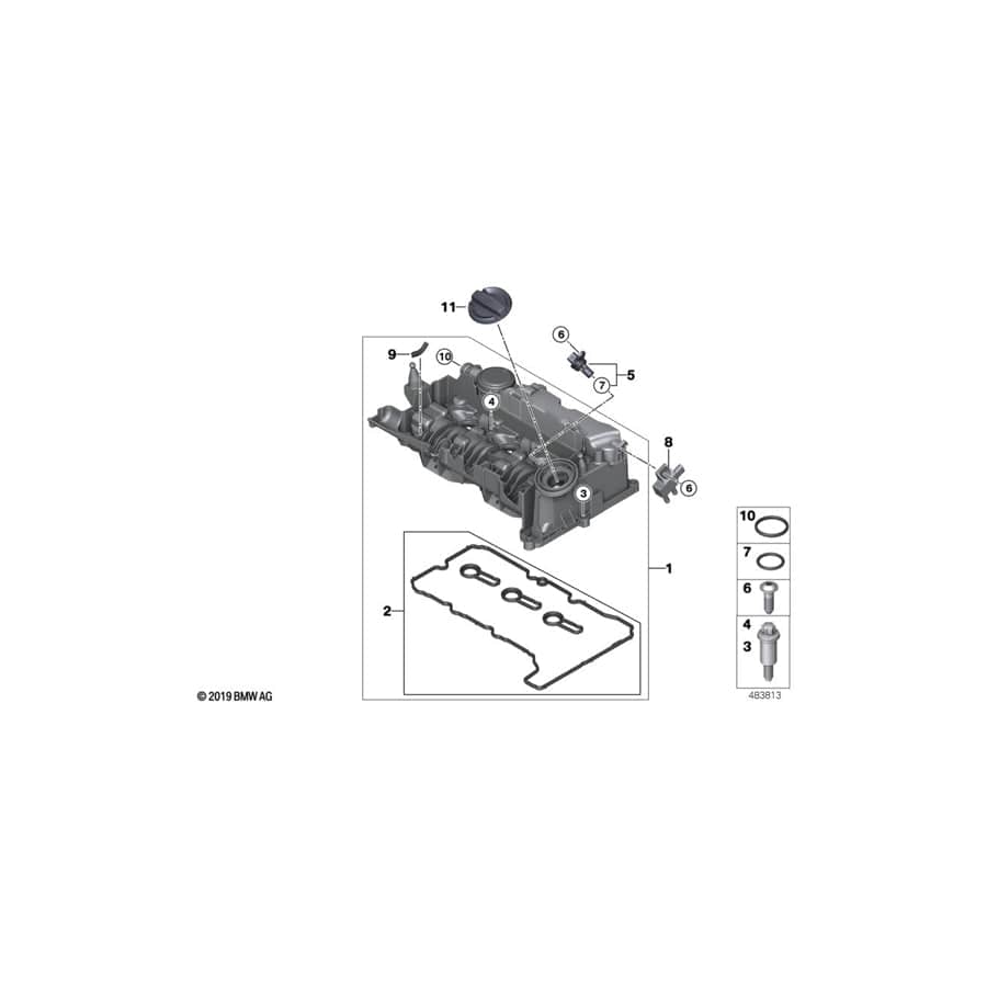 Genuine BMW 11128473264 F55 F46 F45 Gasket Set, Cylinder Head Cover (Inc. 216d, 116d & X2 16d) | ML Performance UK Car Parts