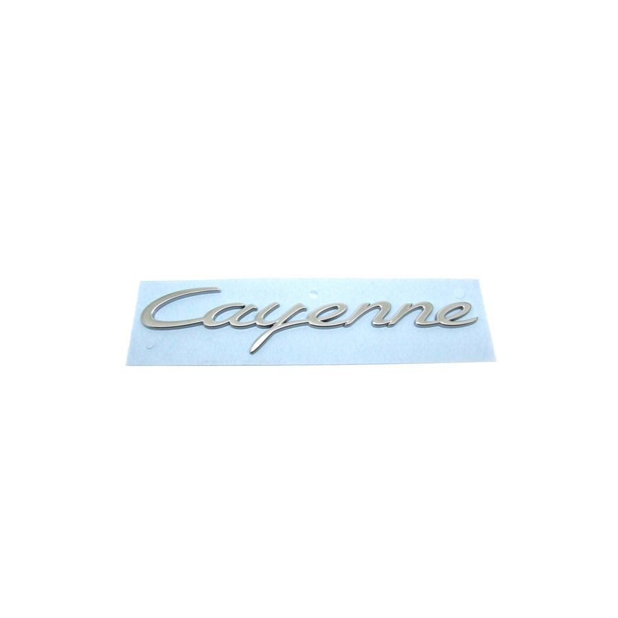 Genuine Porsche Cayenne - Matt Chrome Rear Badge For Porsche 958 Cayenne Mkiii | ML Performance UK Car Parts