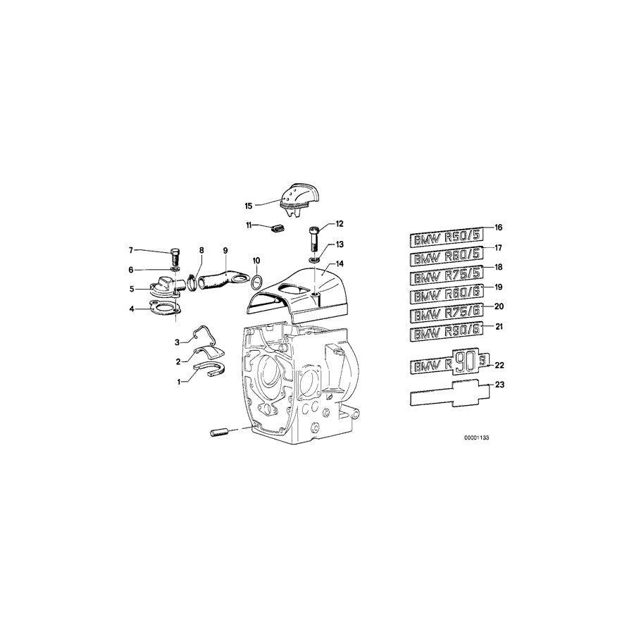 Genuine BMW 51141259368 Type Plate (Inc. R90/6) | ML Performance UK