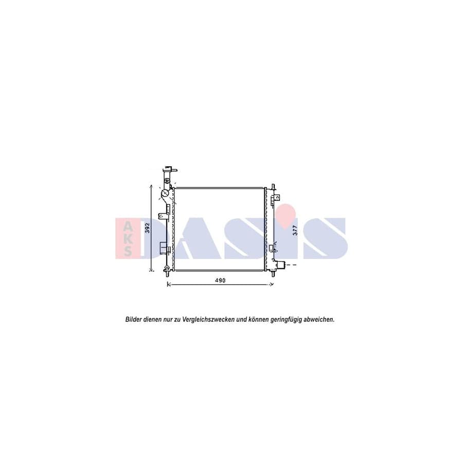 AKS Dasis 510165N Engine Radiator For Kia Picanto II (Ta) | ML Performance UK