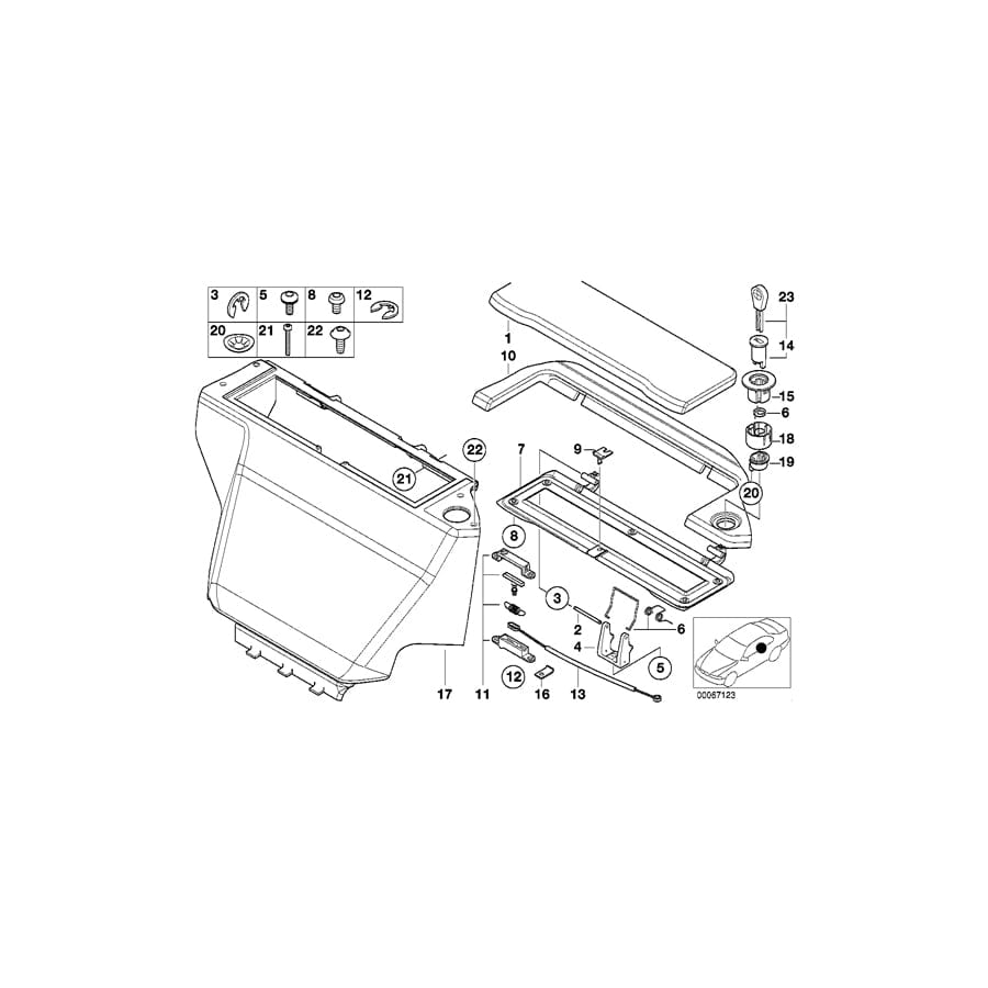 Genuine BMW 51477011240 E52 Cover, Oddments Box, Right CREMA (Inc. ALPINA V8 & Z8) | ML Performance UK Car Parts