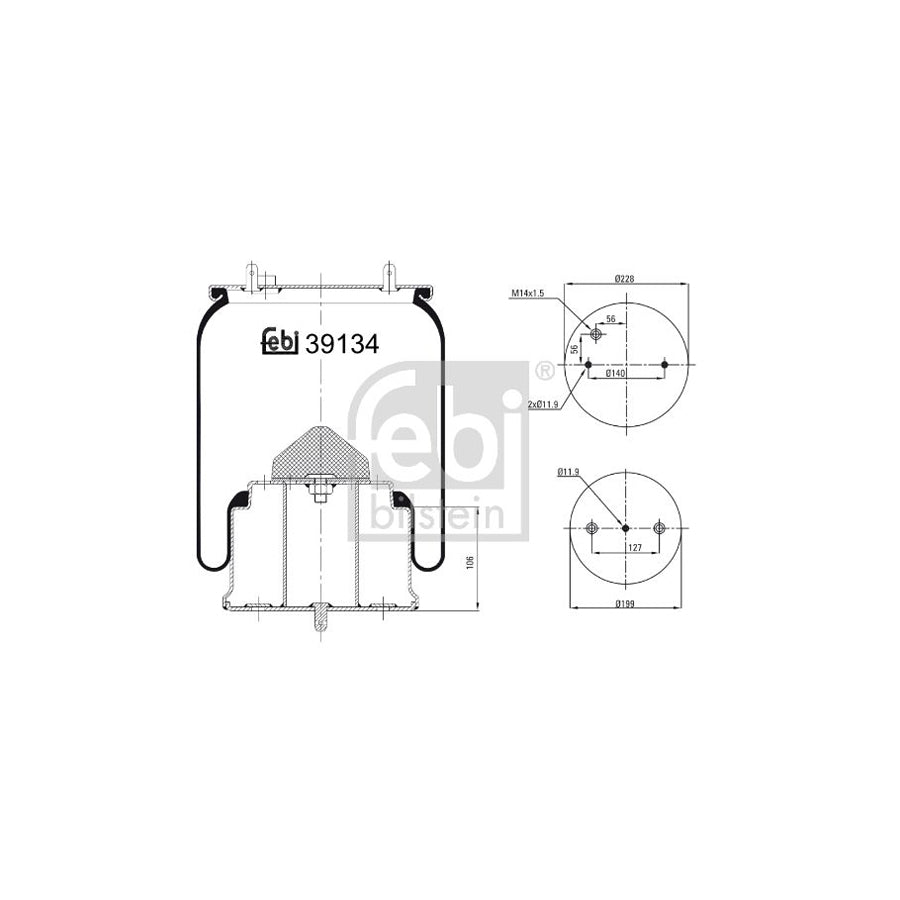 Febi Bilstein 39134 Boot, Air Suspension