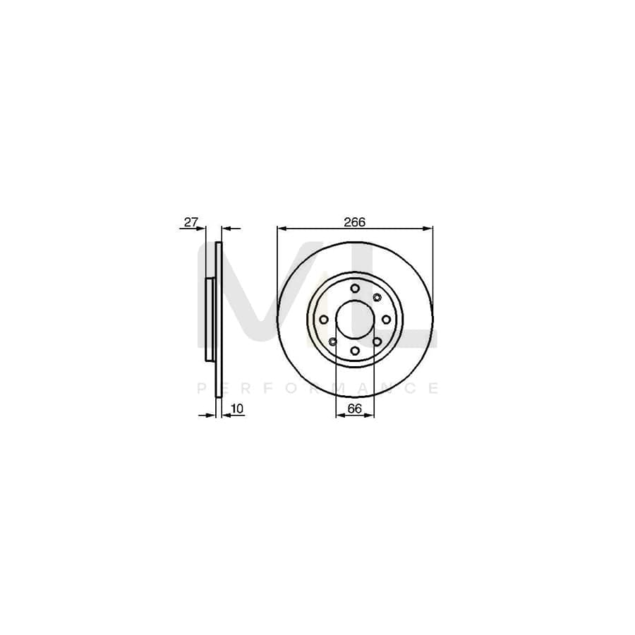 BOSCH 0 986 478 090 Brake Disc Solid, Oiled | ML Performance Car Parts