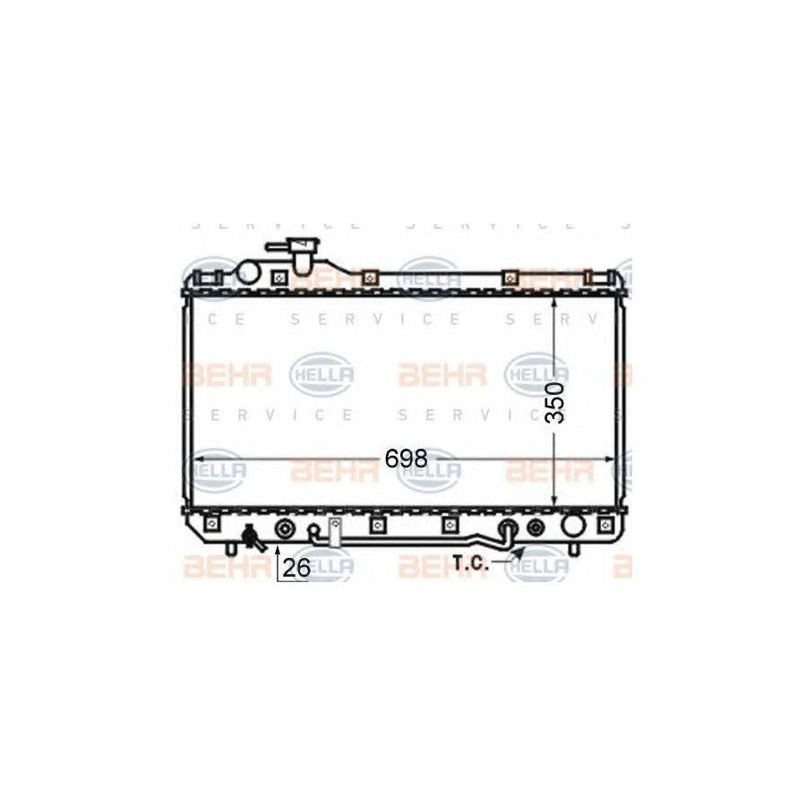 Hella 8MK 376 724-721 Engine Radiator For Toyota Rav 4